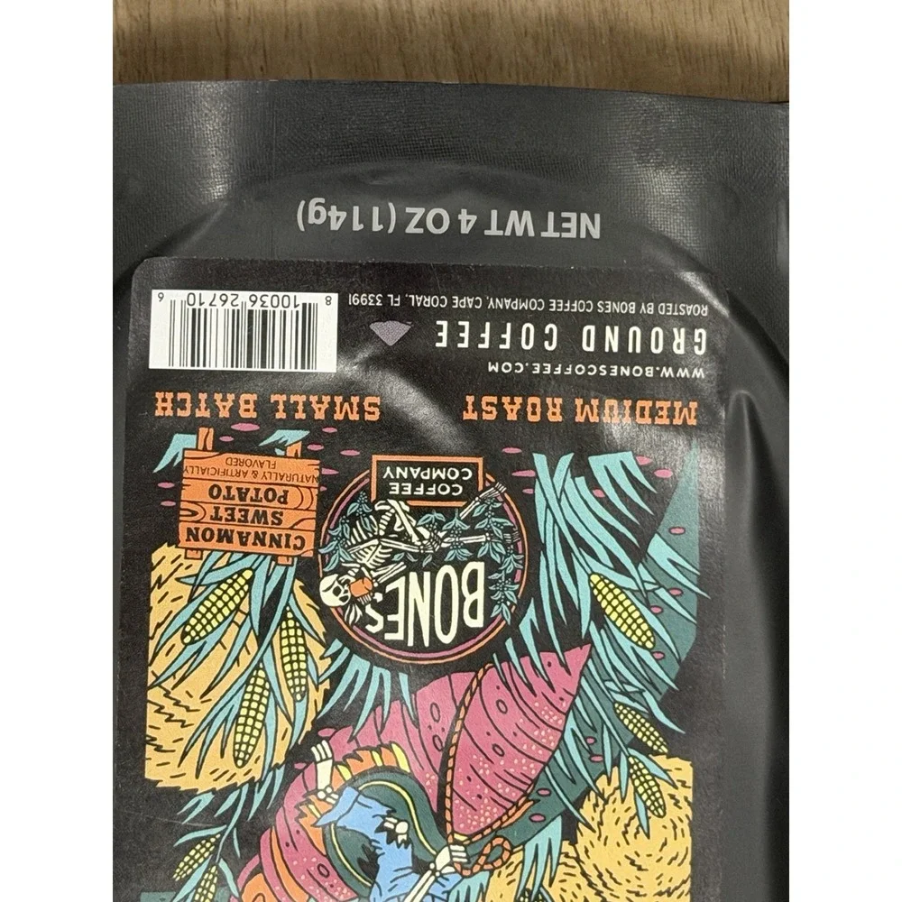 Fresh BONES COFFEE COMPANY Sweet Tater Swirl Ground Coffee 12 oz Bag Limited